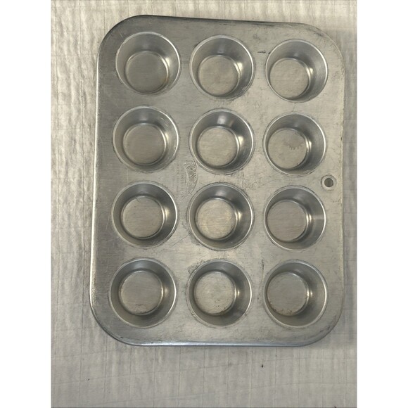 Vintage Chilton Ware Metal Baking Mini Muffin Egg Bite Pan USA Set Of 3 *12 Each - Picture 5 of 9